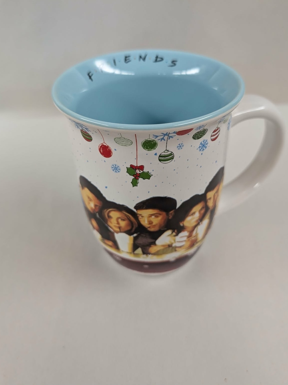 FRIENDS Ceramic Mug - White Exterior with Tan Handle